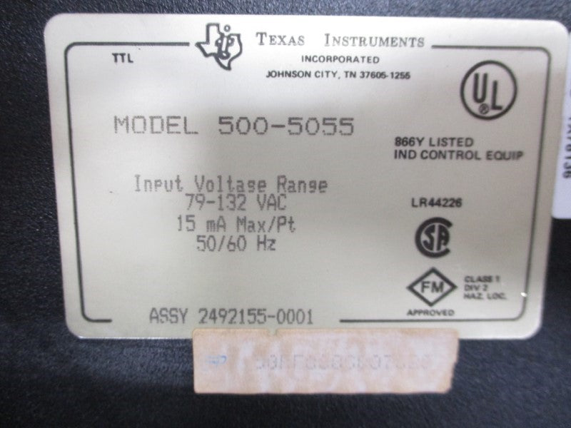 TEXAS INSTRUMENTS 500-5055 2492155-0001 79-132VAC UNMP
