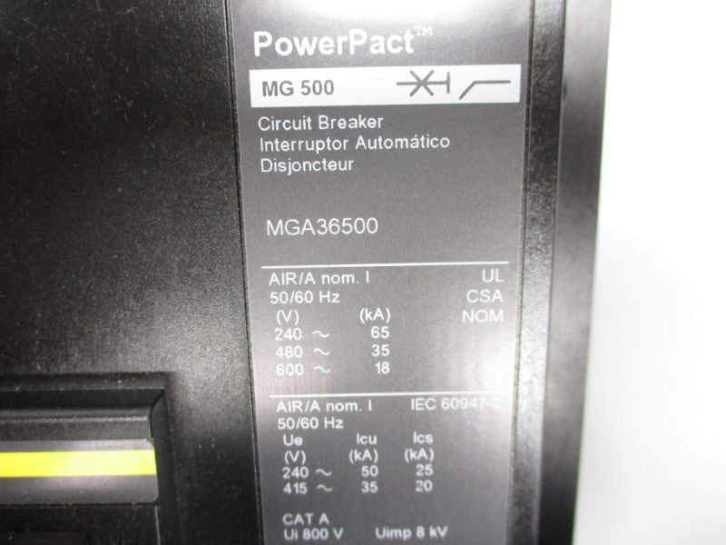 SQUARE D MGA36500 600V 500A NSMP