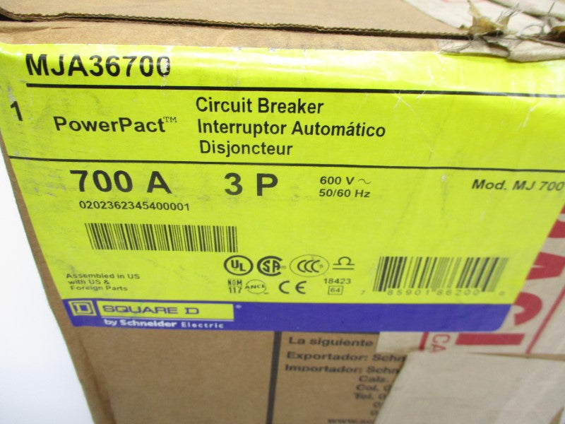 SQUARE D MJA36700 600V 700A NSFS
