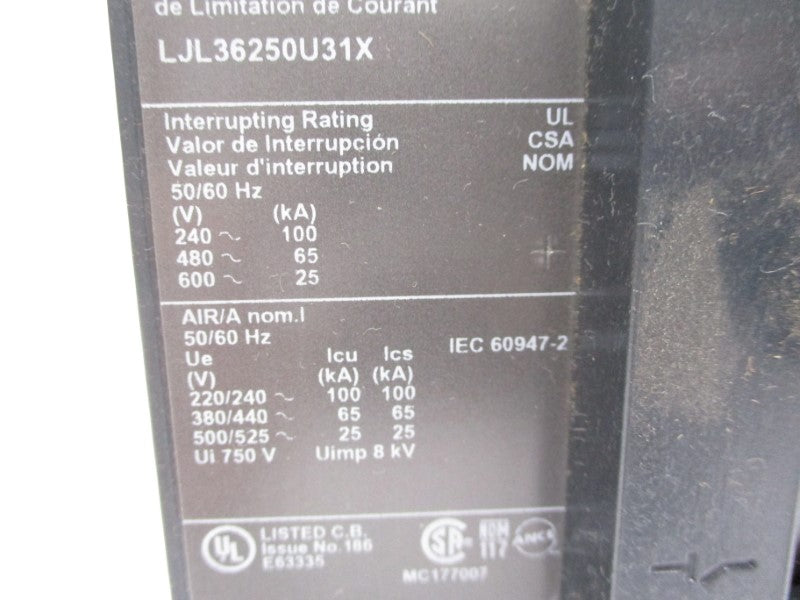 SQUARE D LJL36250U31X 600V 250A NSMP
