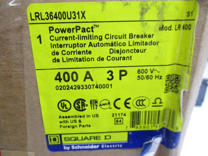 SQUARE D LRL36400U31X 600V 400A NSMP