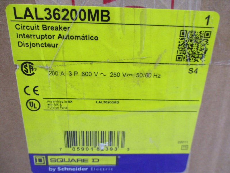 SQUARE D LAL36200MB 600V 200A NSMP