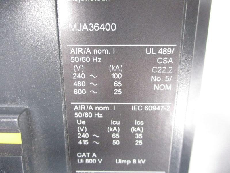 SQUARE D MJA36400 600V 400A NSMP