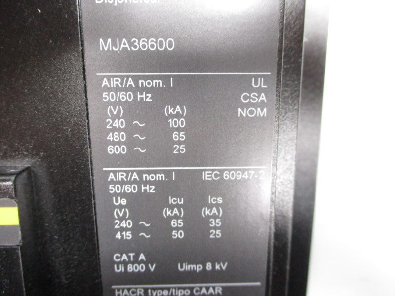 SQUARE D MJA36600 600V 600A NSMP