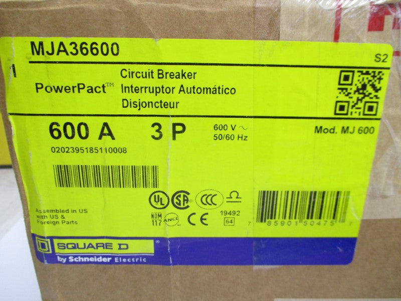SQUARE D MJA36600 600V 600A NSMP