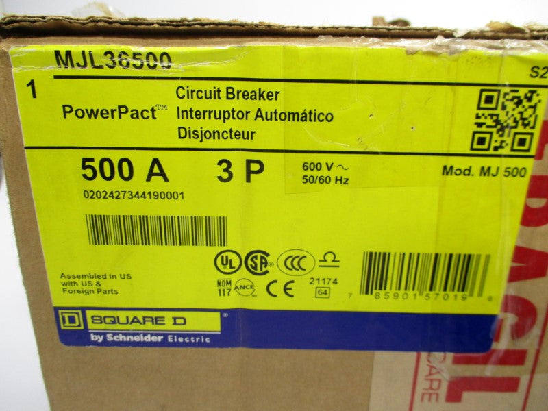 SQUARE D MJL36500 600V 500A NSMP