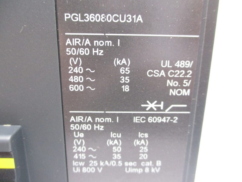 SQUARE D PGL36080CU31A 600V 800A NSMP