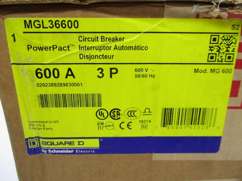 SQUARE D MGL36600 600V 600A NSFS