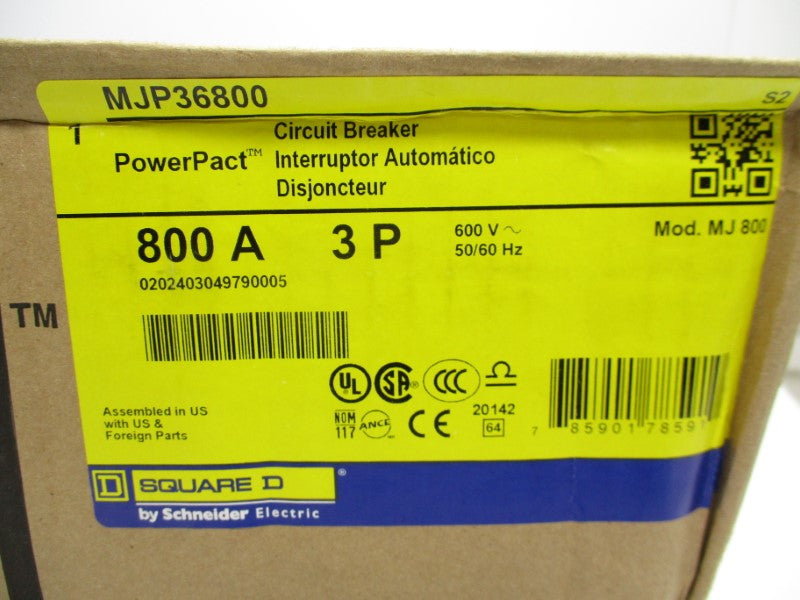 SQUARE D MJP36800 600V 800A NSFS