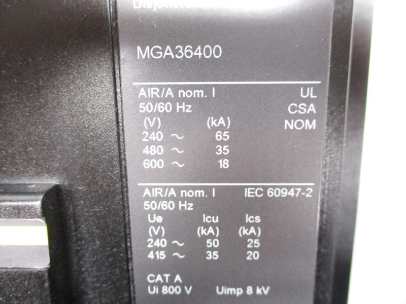 SQUARE D MGA36400 600V 400A NSMP