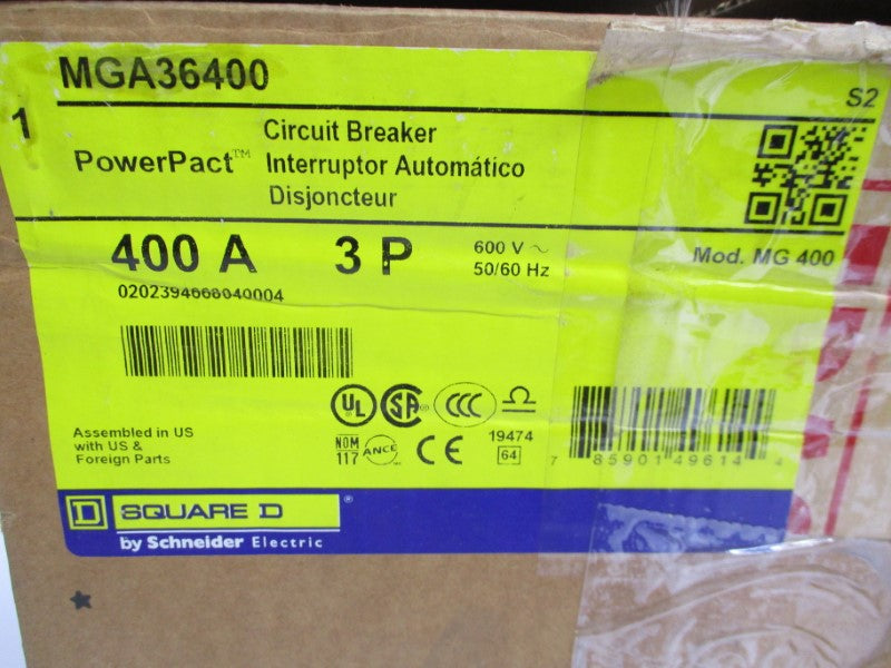 SQUARE D MGA36400 600V 400A NSMP