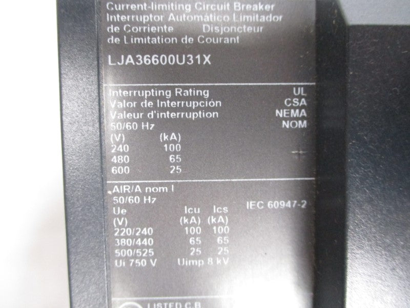 SQUARE D LJA36600U31X 600V 600A NSMP