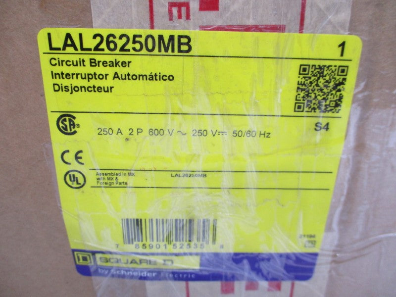 SQUARE D LAL26250MB 600V 250A NSMP