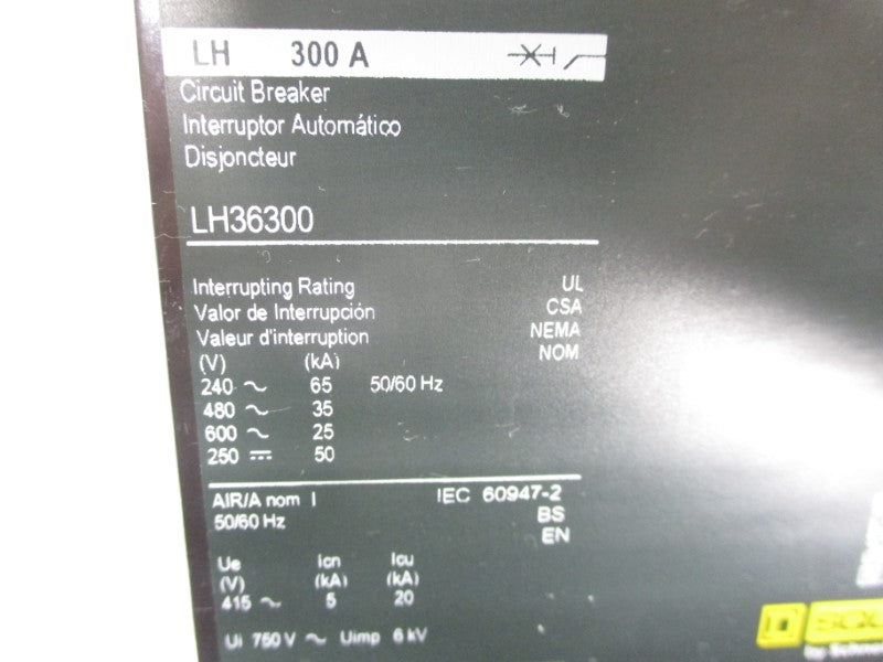 SQUARE D LH36300 600V 300A NSNP