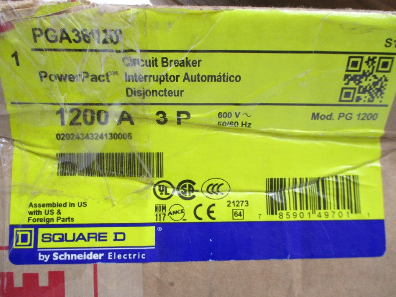 SQUARE D PGA36120 600V 1200A NSMP