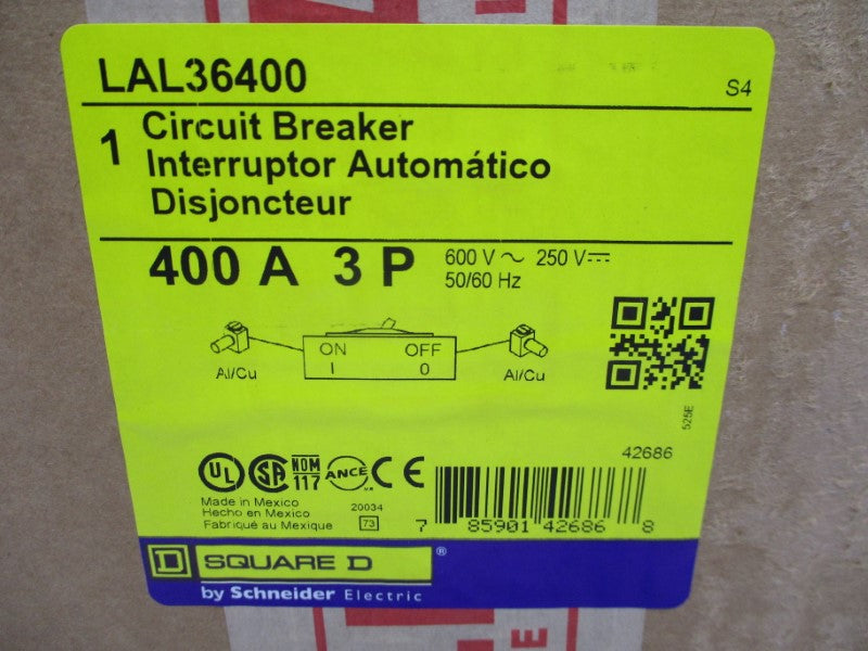 SQUARE D LAL36400 SER. 4 600V 400A NSMP