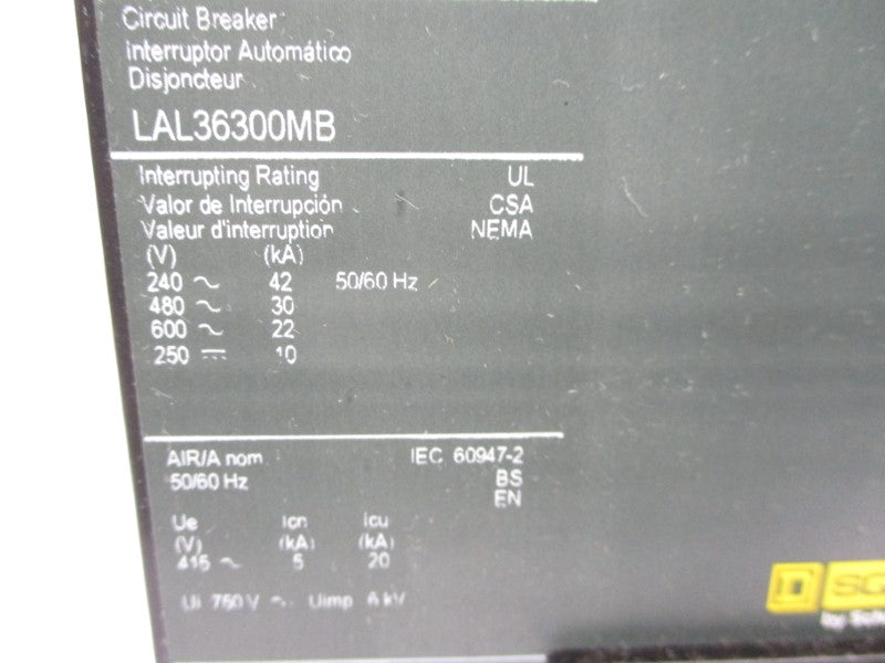 SQUARE D LAL36300MB 600V 300A NSMP