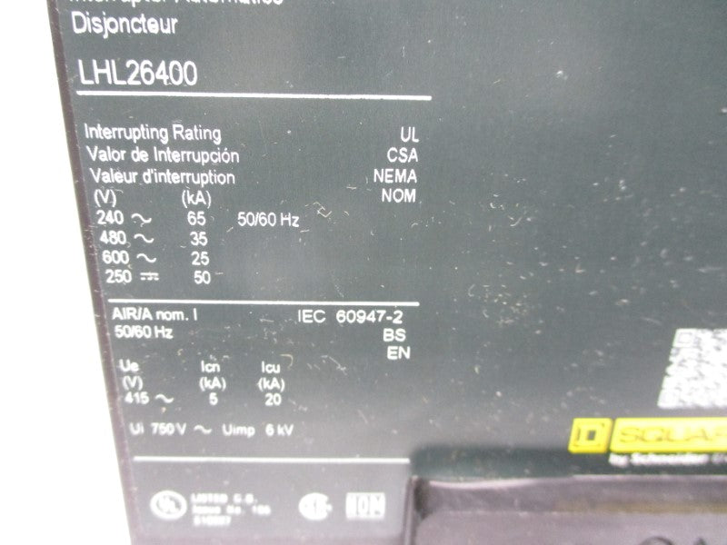 SQUARE D LHL26400 600V 400A NSMP