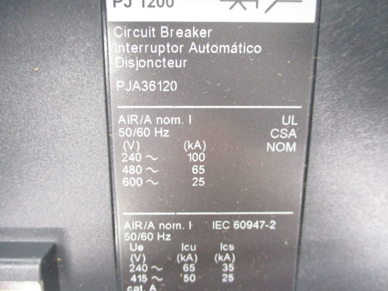 SQUARE D PJA36120 600V 1200A NSMP