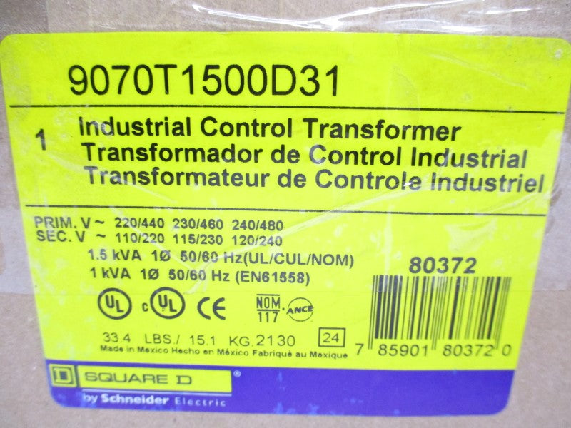 SQUARE D 9070T1500D31 240-480V NSMP