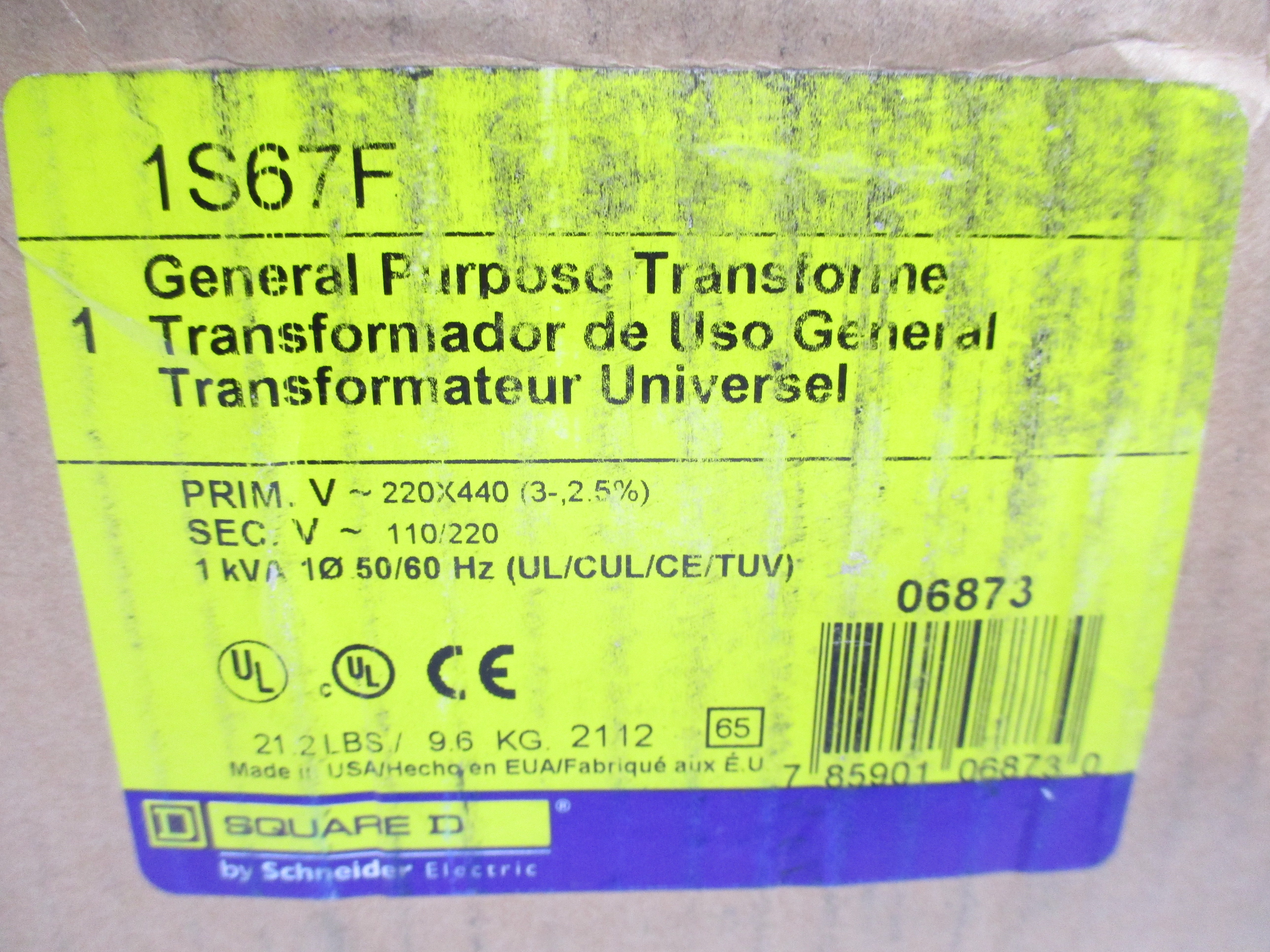 SQUARE D 1S67F 220/440V NSMP