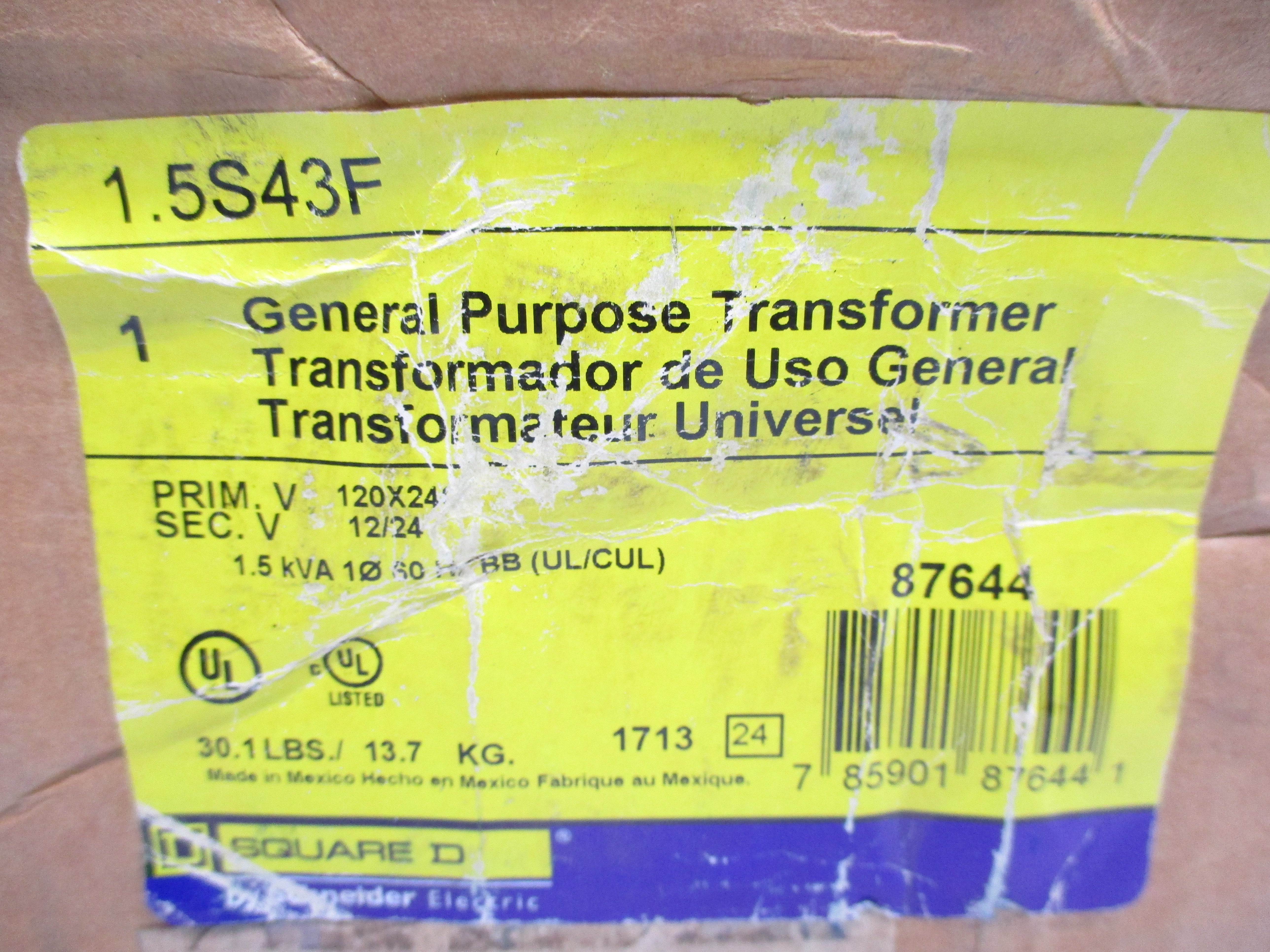 SQUARE D 1.5S43F 120/240V NSFS