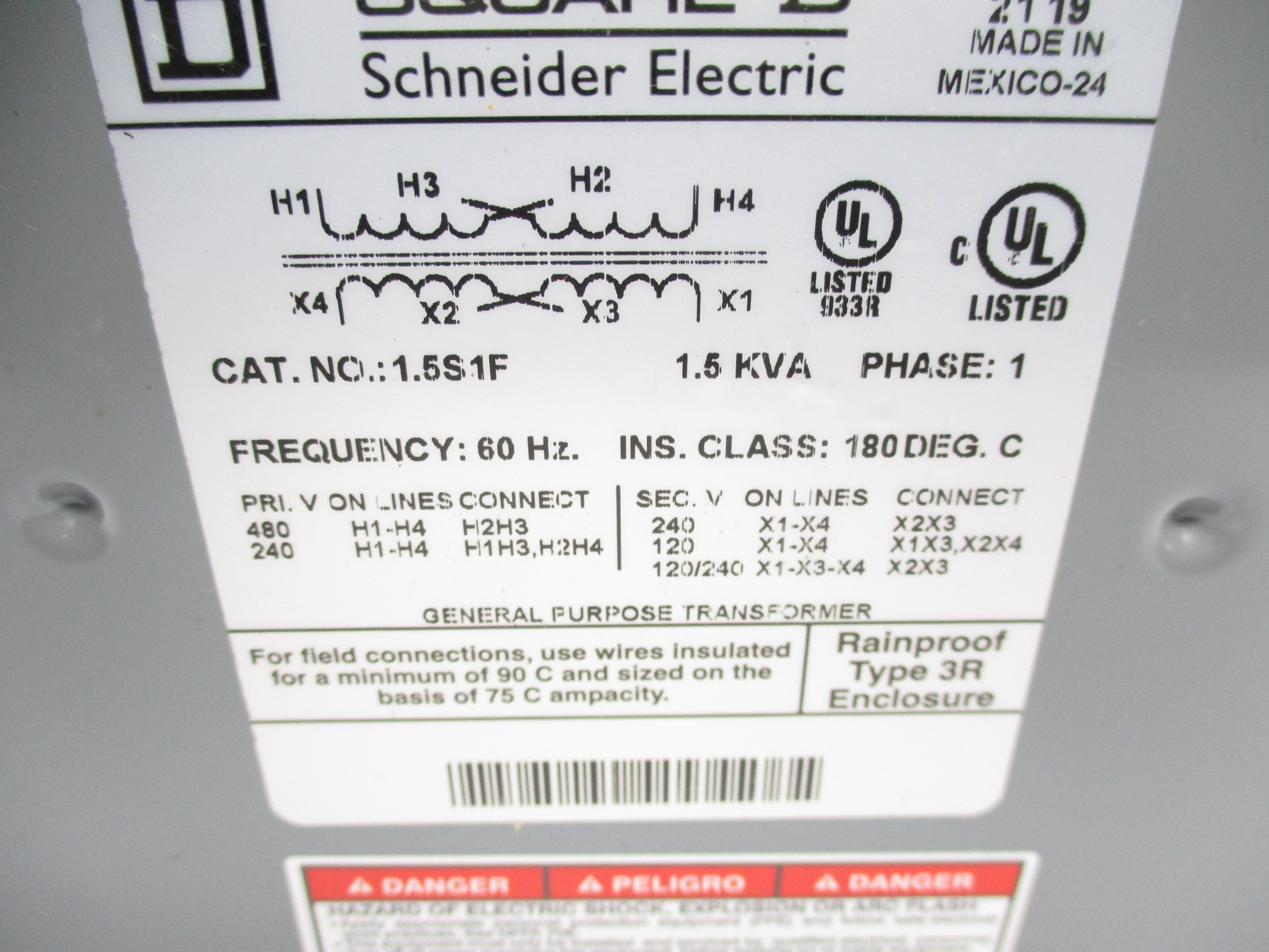 SQUARE D 1.5S1F 240/480V NSMP