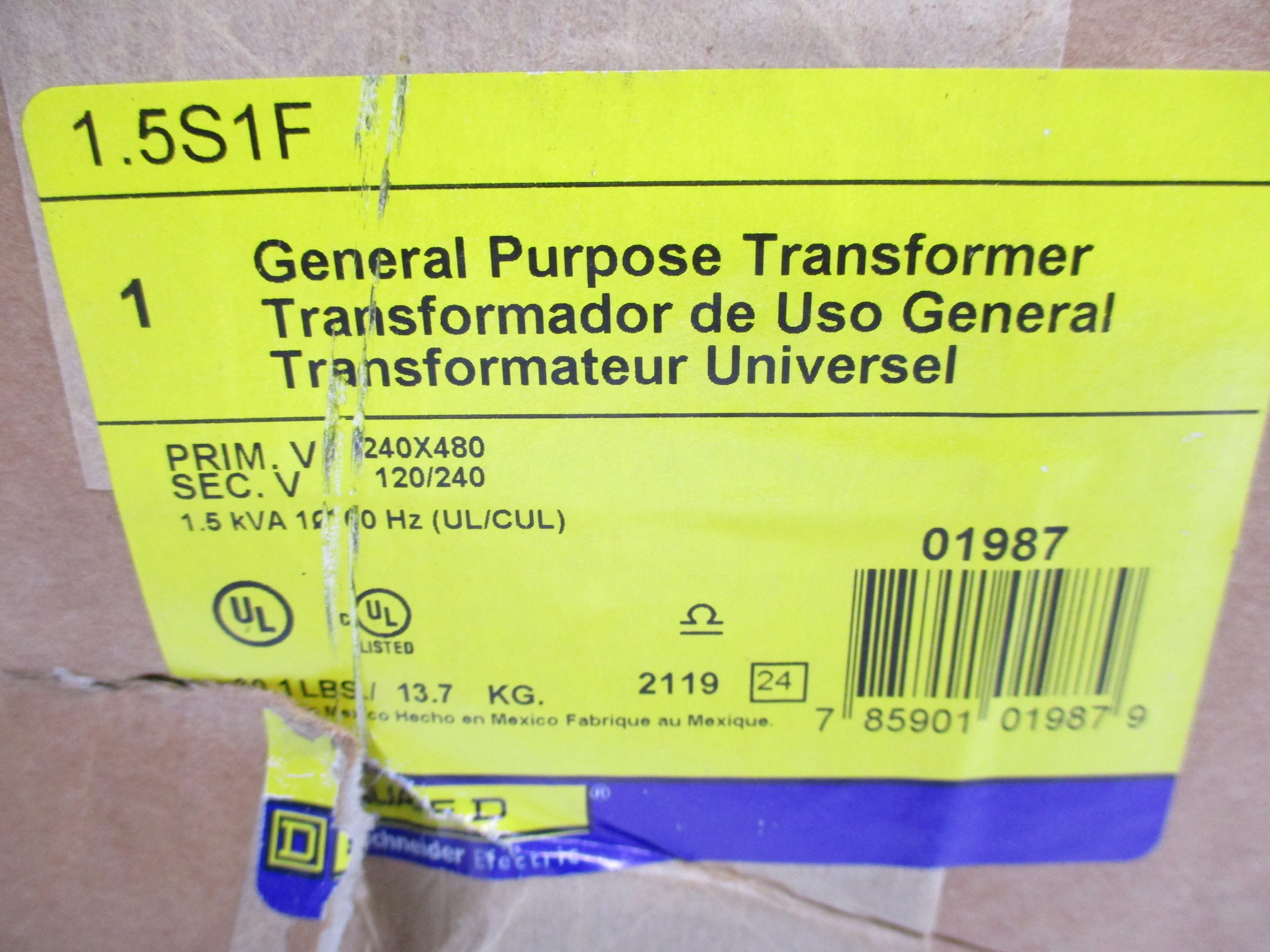 SQUARE D 1.5S1F 240/480V NSMP