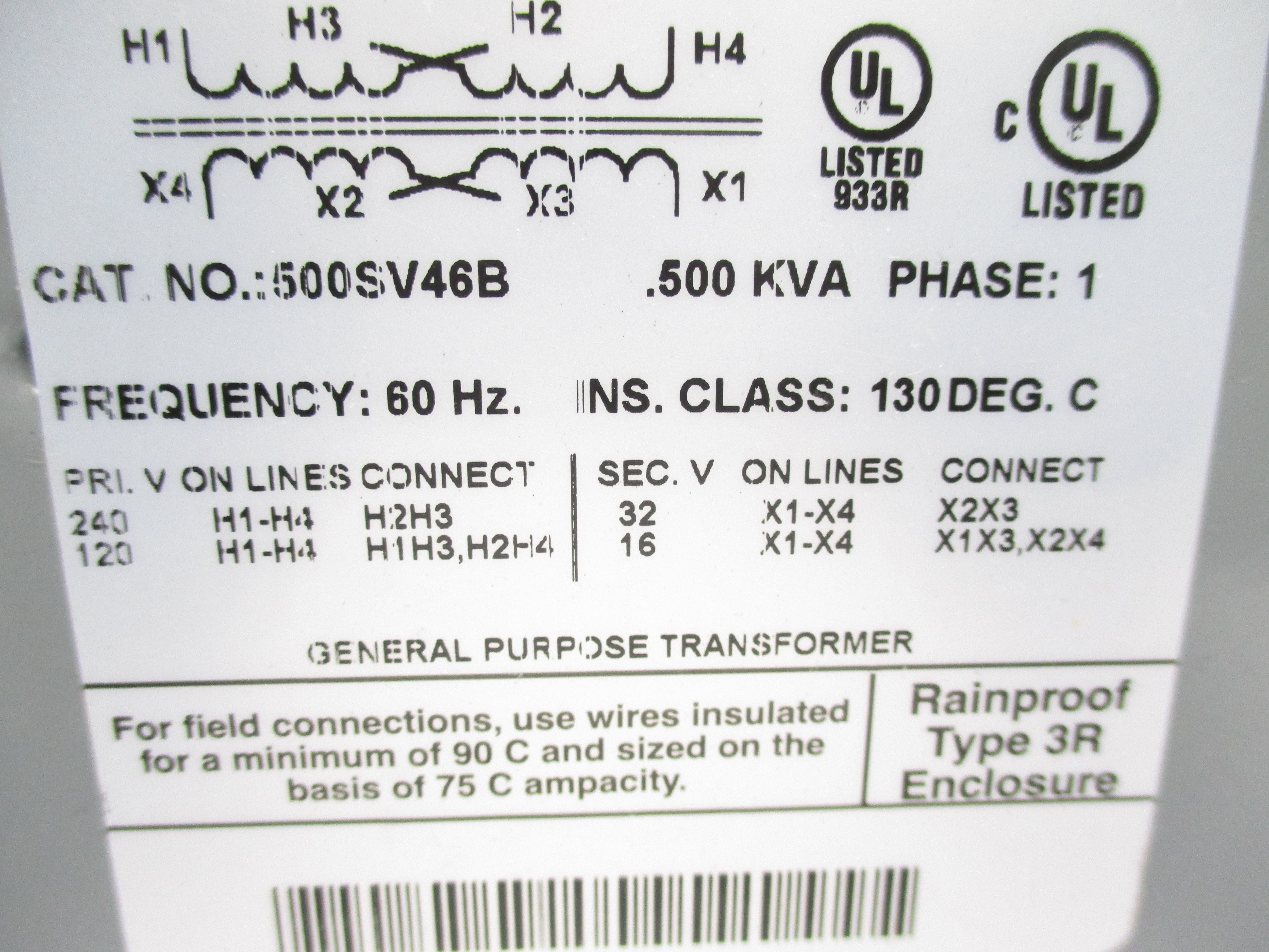 SQUARE D 500SV46B 120/240V NSMP