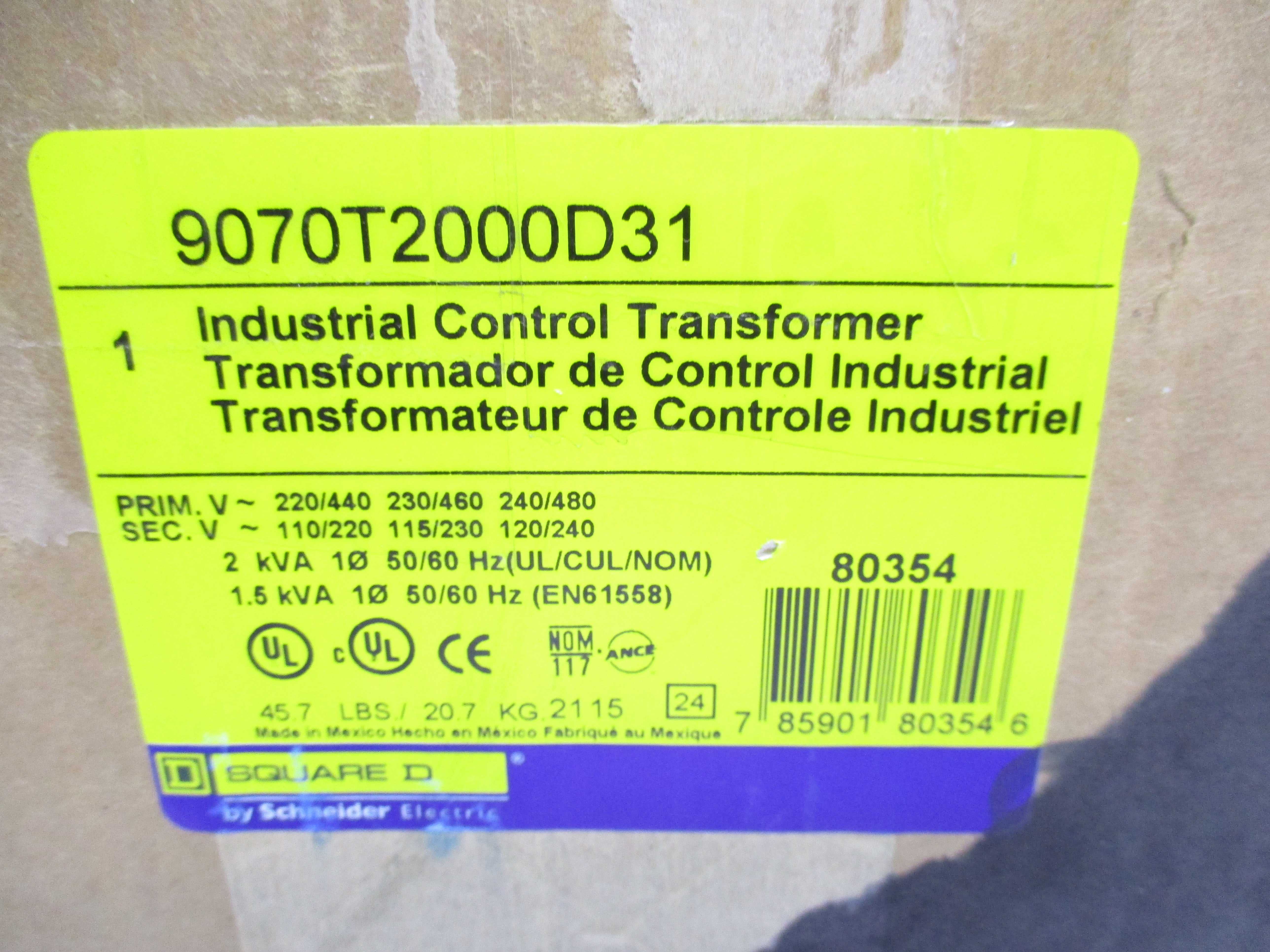 SQUARE D 9070T2000D31 240/480V NSMP