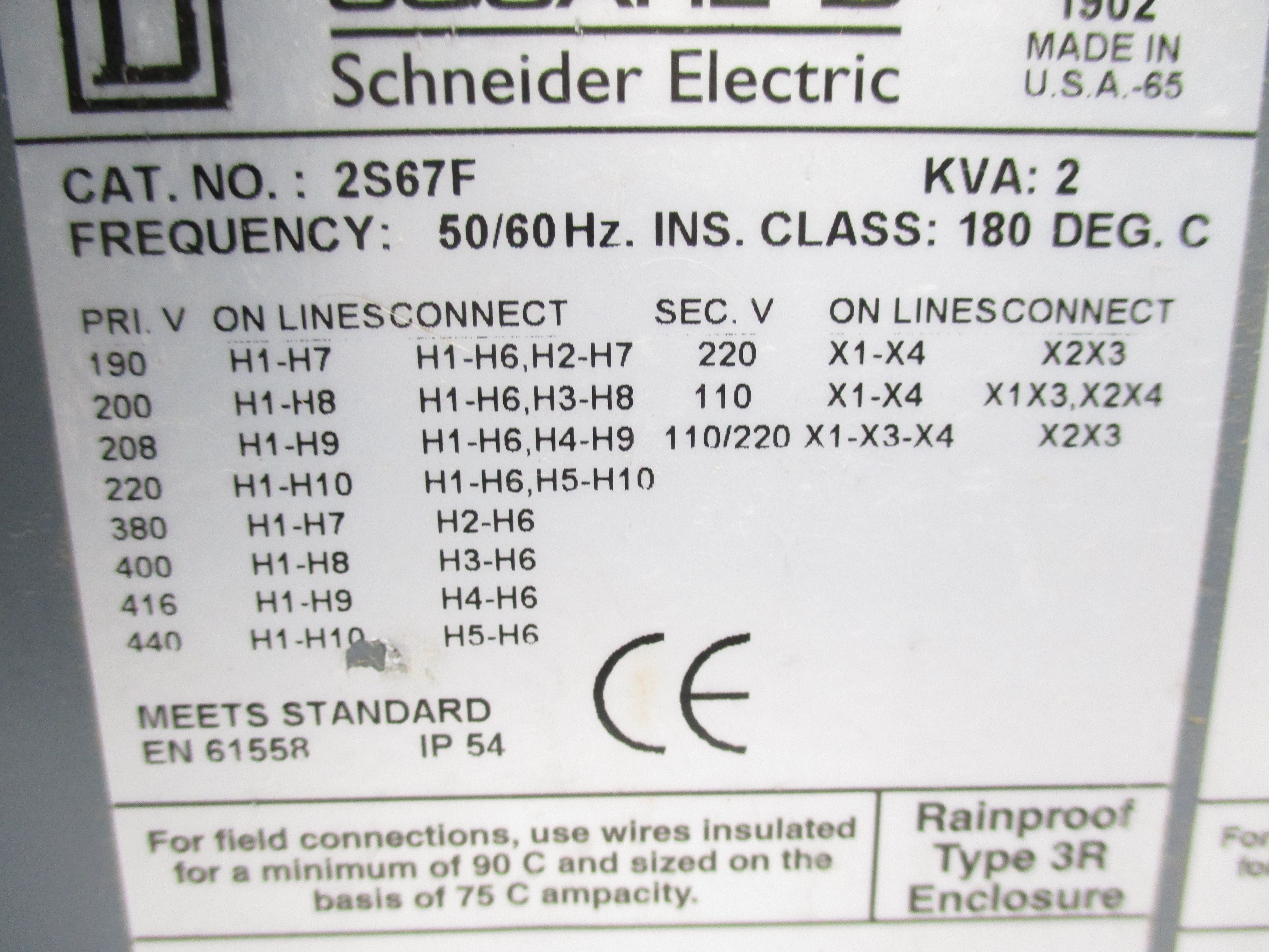 SQUARE D 2S67F 220/440V NSMP