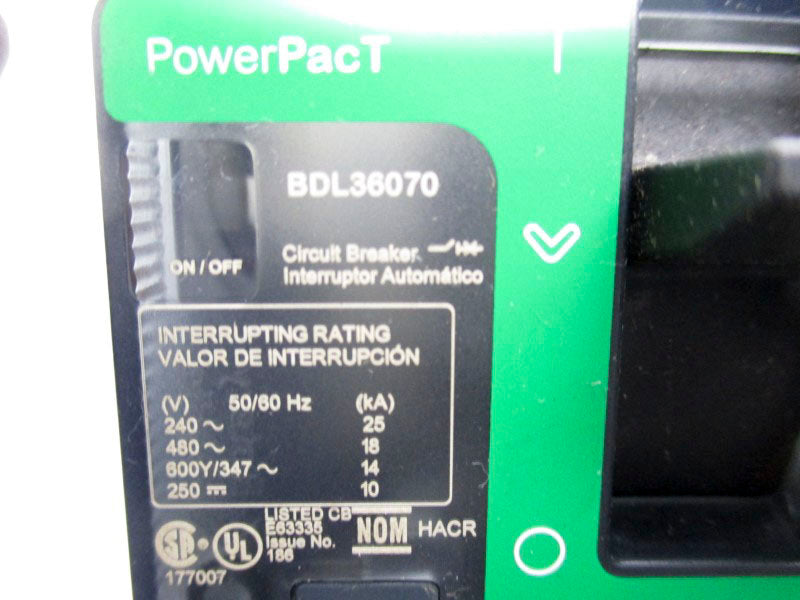 SQUARE D BDL36070 480V 70A (GREEN) NSNP