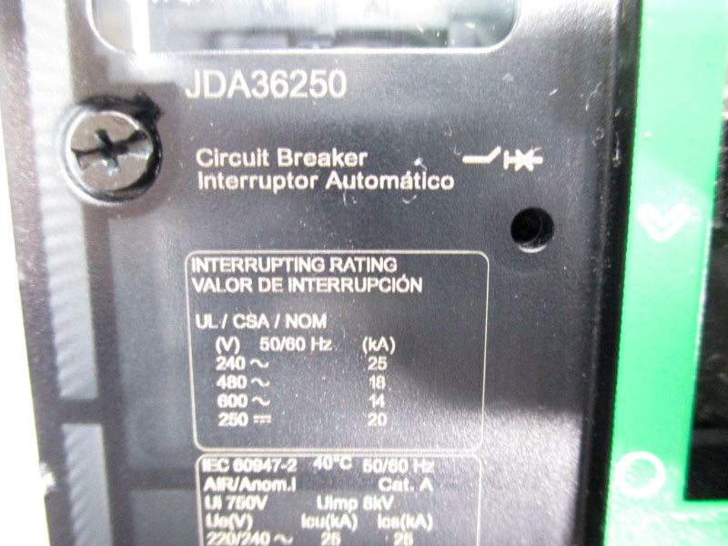SQUARE D JDA36250 600V 250A (GREEN) NSNP
