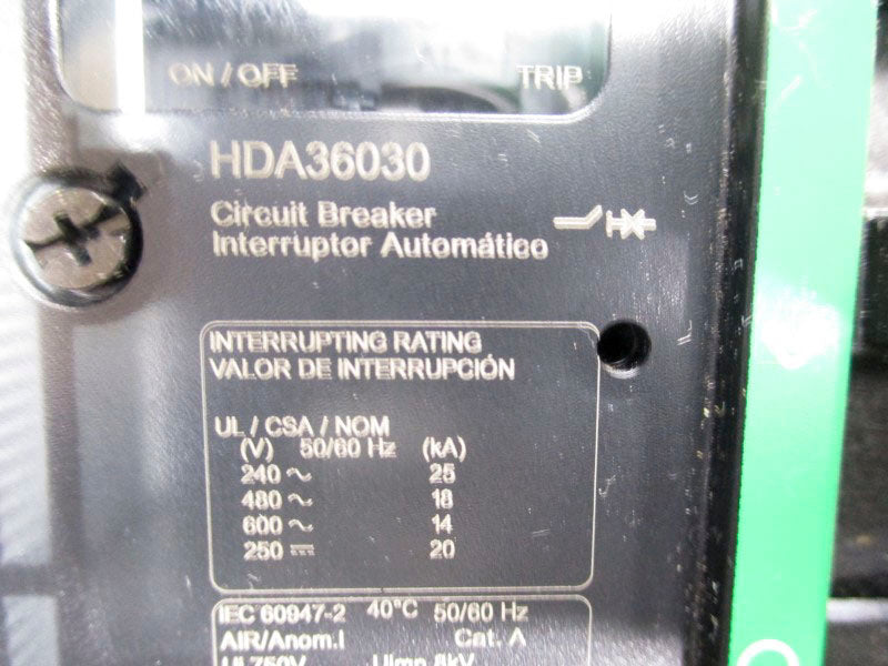 SQUARE D HDA36030 600V 30A (GREEN) NSNP