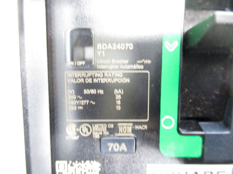 SQUARE D BDA24070Y1 277V 70A (GREEN) NSNP