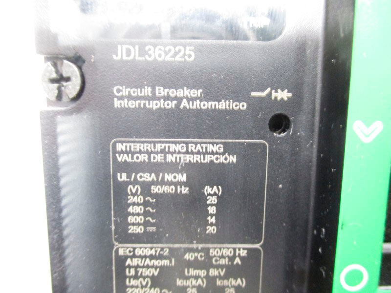 SQUARE D JDL36225 600V 225A (GREEN) NSNP