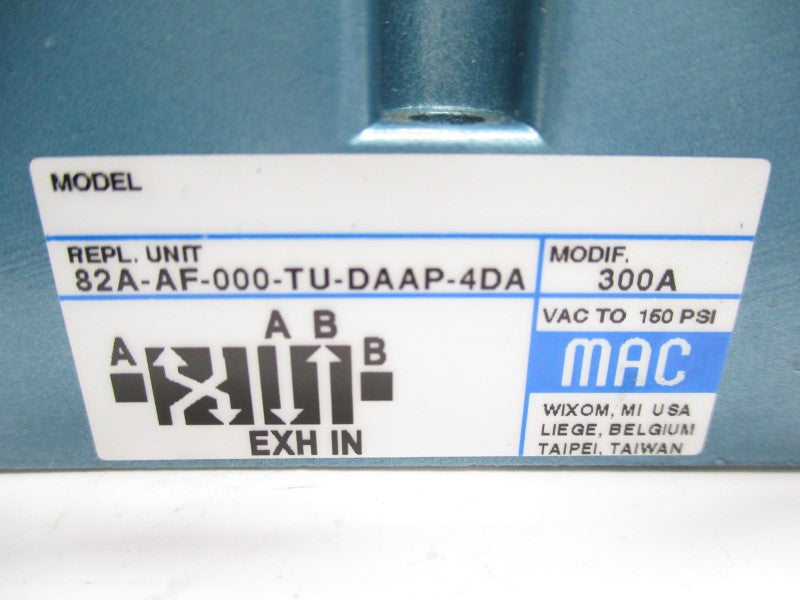 MAC 82A-AF-000-TU-DAAP-4DA 300A 150PSI NSMP