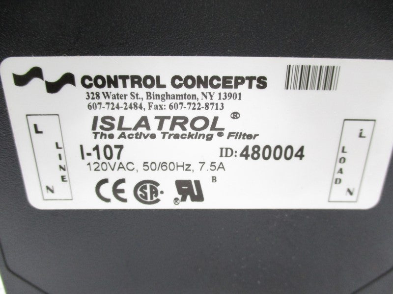 CONTROL CONCEPTS I-107 120VAC 7.5A NSMP
