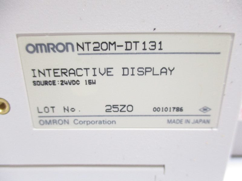 OMRON NT20M-DT131 24VDC (AS PICTURED) NSNP