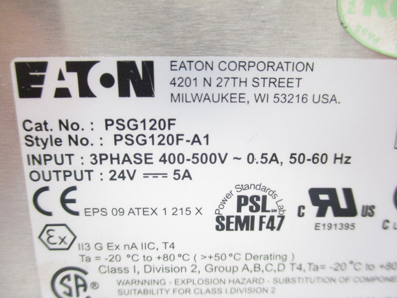 EATON PSG120F 400-500V 0.5A NSNP
