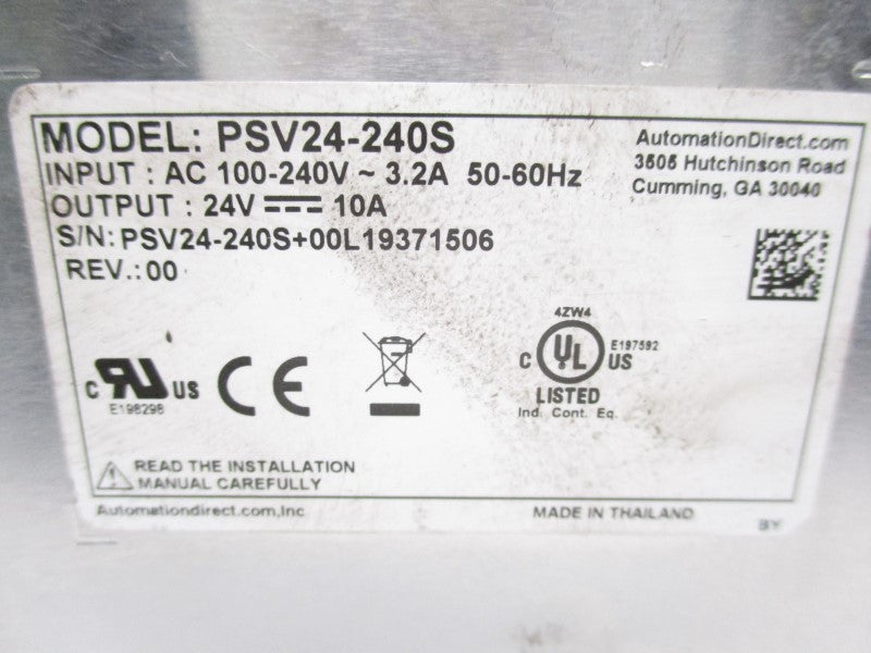 AUTOMATION DIRECT PSV24-240S 100-240V 3.2A NSNP