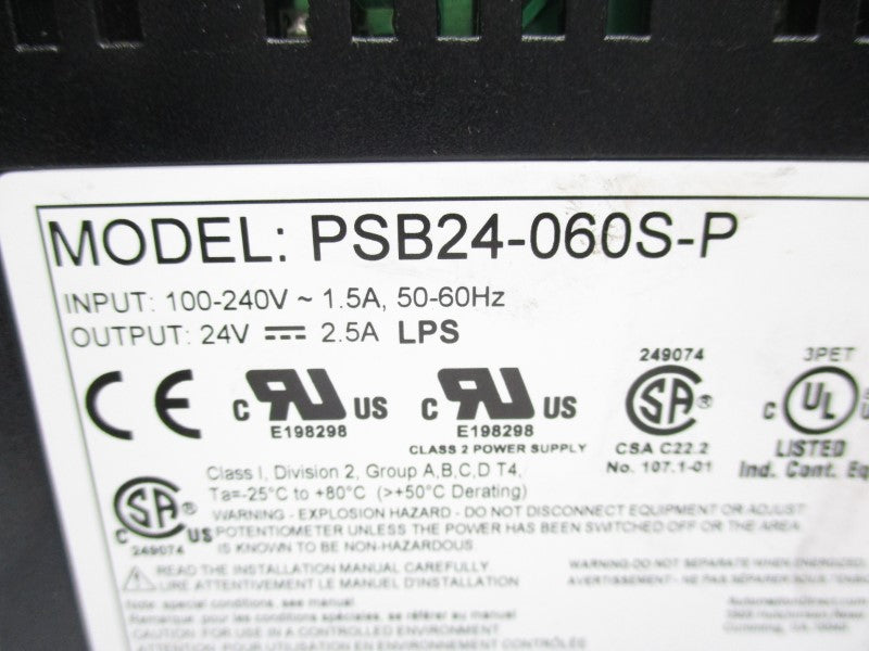 AUTOMATION DIRECT PSB24-060S-P 100-240V 1.5A NSNP