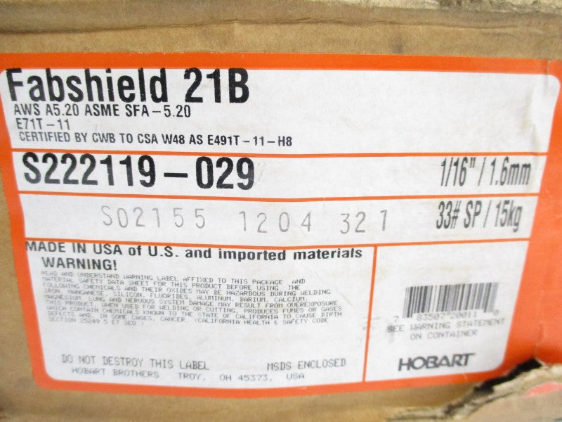HOBART S222119-029 1/16" NSMP