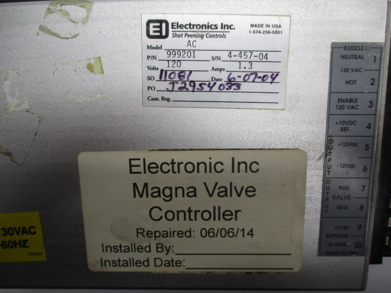 ELECTRONICS INC AC 999201 120V 1.3A UNMP