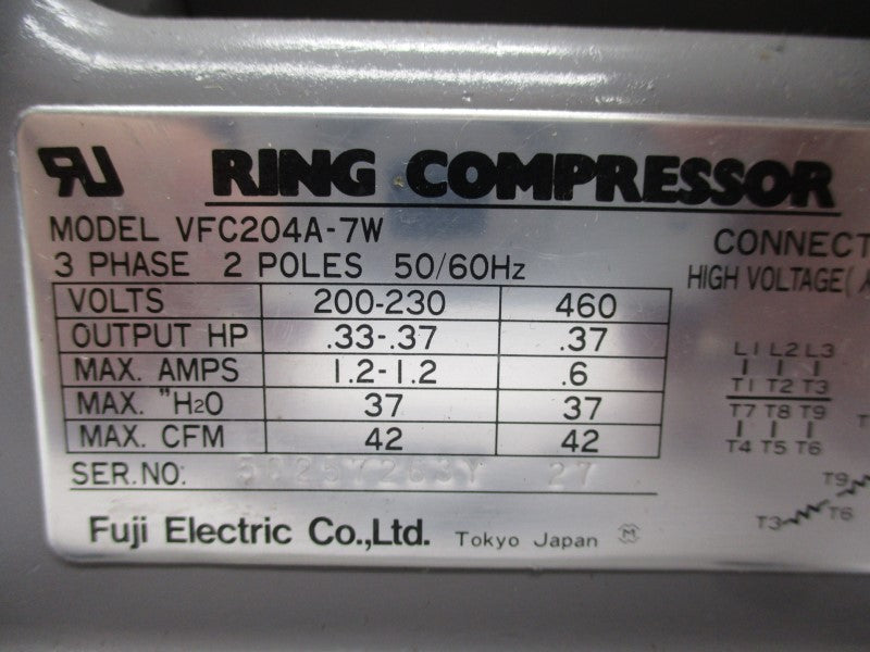 FUJI ELECTRIC VFC204A-7W 5F242 200-230V 1.2A NSMP