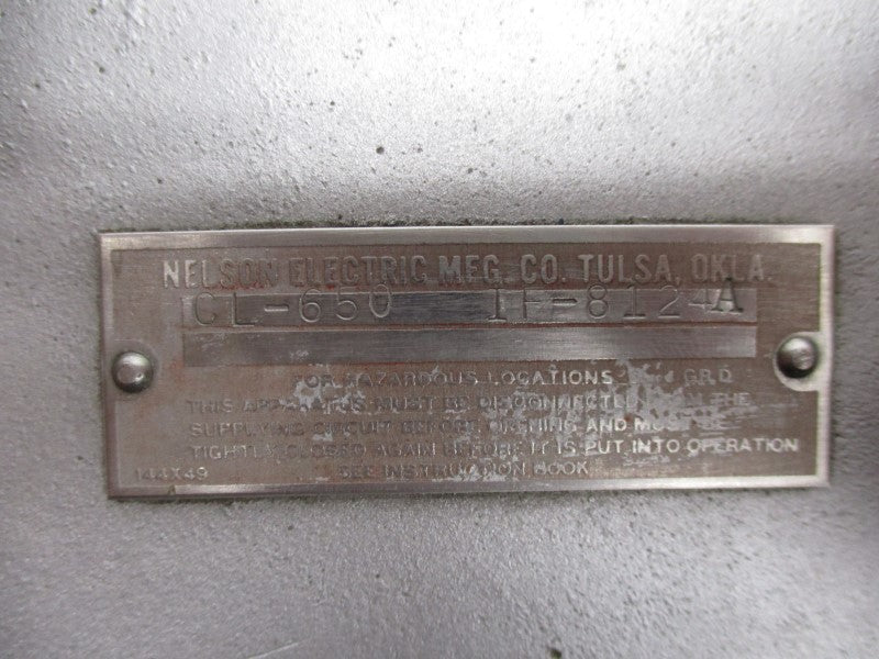 NELSON ELECTRIC CL-650 IF-8124A NSNP