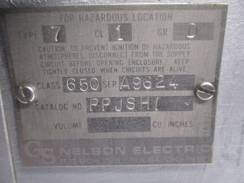 NELSON ELECTRIC PPJSH NSNP