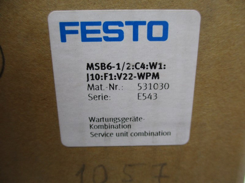FESTO MSB6-1/2:C4:W1:J10:F1:V22-WPM 531030 NSFS