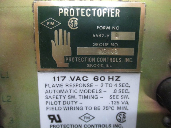 PROTECTION CONTROLS 6642-VL 117VAC UNMP