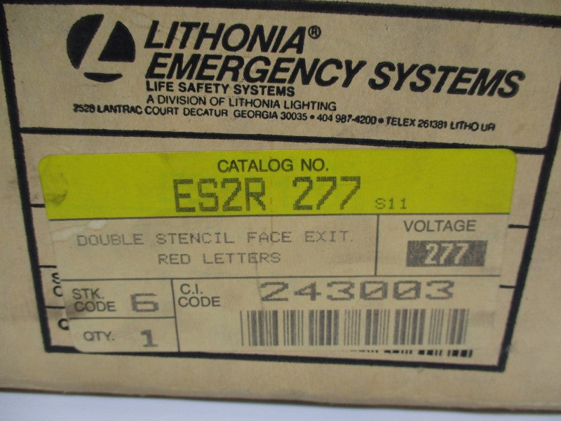 LITHONIA ES2R277S11 277V 0.15A NSMP